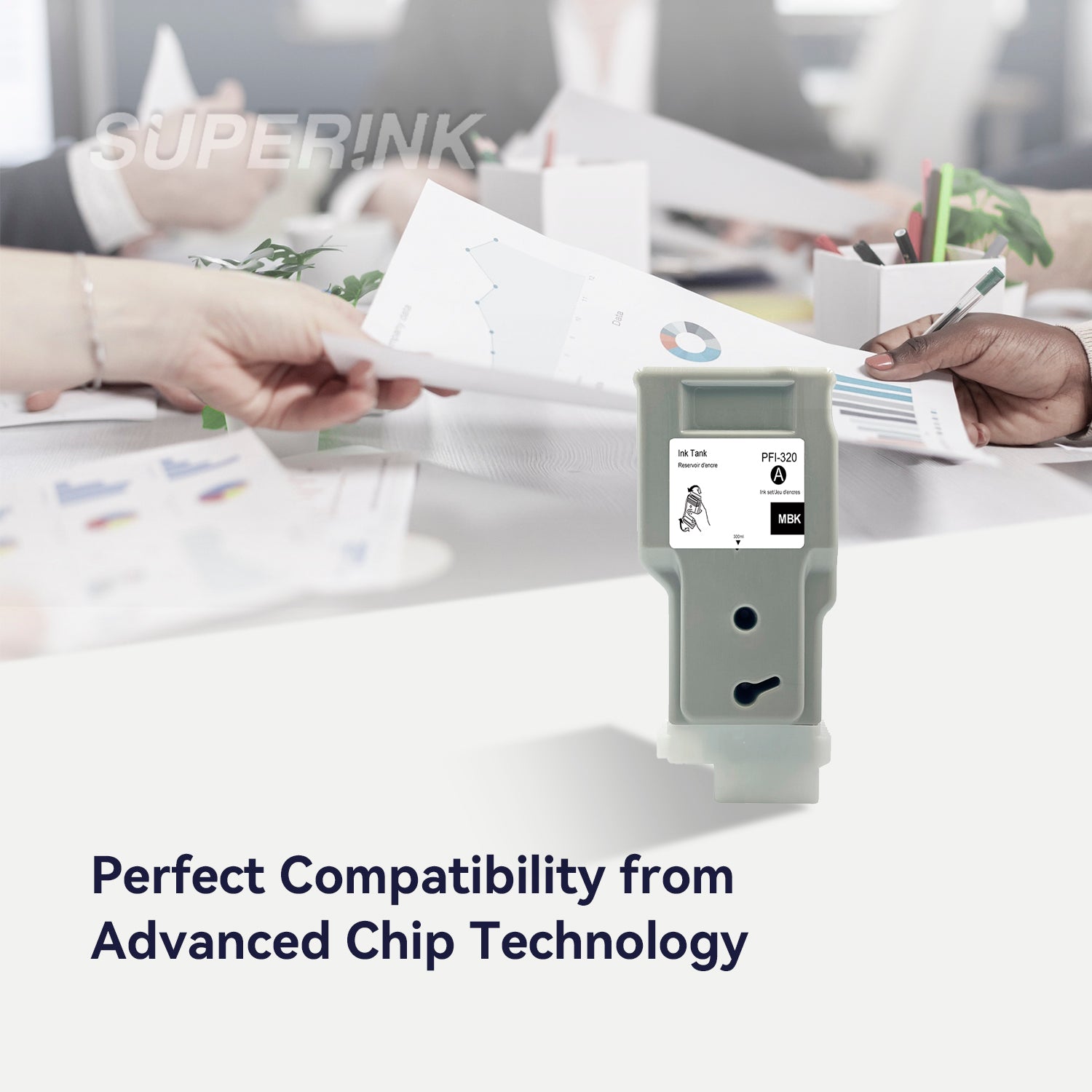 Compatible Canon PFI-320MBK Matte Black Ink Cartridge By Superink