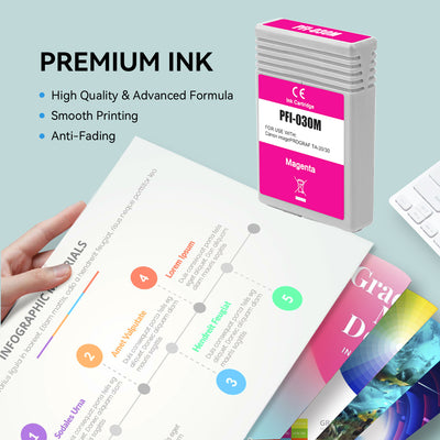 Compatible Canon PFI-030M Magenta Ink Cartridge By Superink