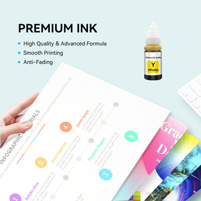 Compatible Canon PFI-050 Pigment Ink Yellow By Superink