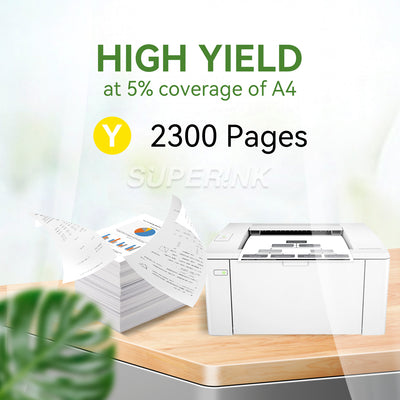 Compatible HP CF402X (201X) Toner Cartridge Yellow by Superink