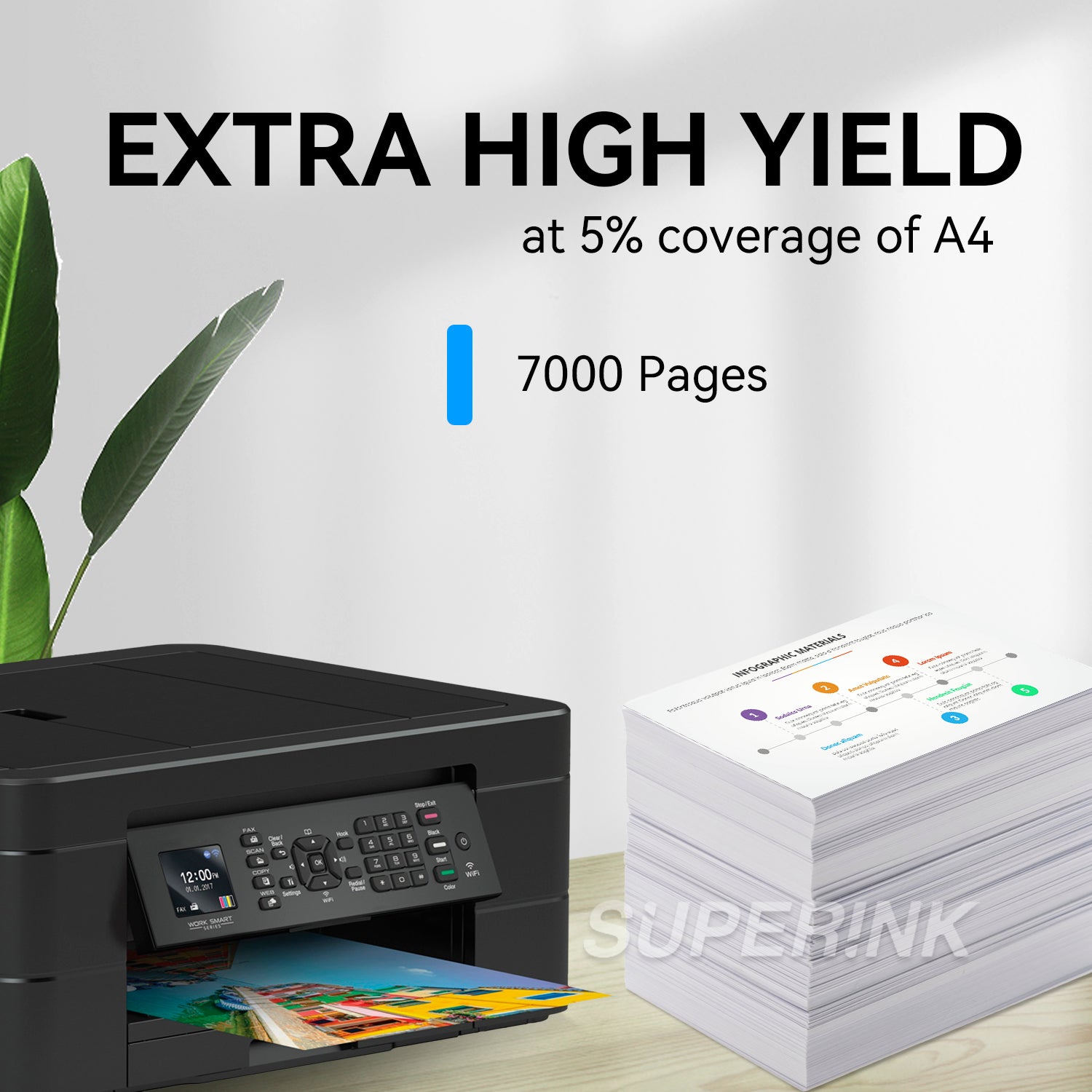 Cartouche d'encre cyan compatible HP 972X (HP L0R98AN) par Superink