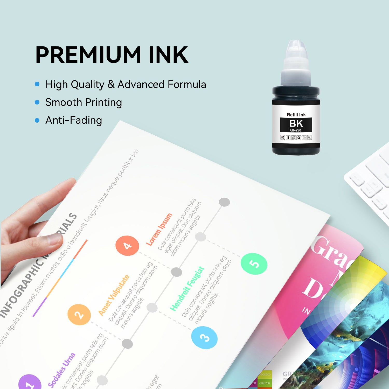 Compatible Canon GI-290 1595C001 Black Ink Bottle