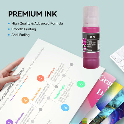 Compatible HP 31 1VU27AN Magenta Ink Bottle by Superink