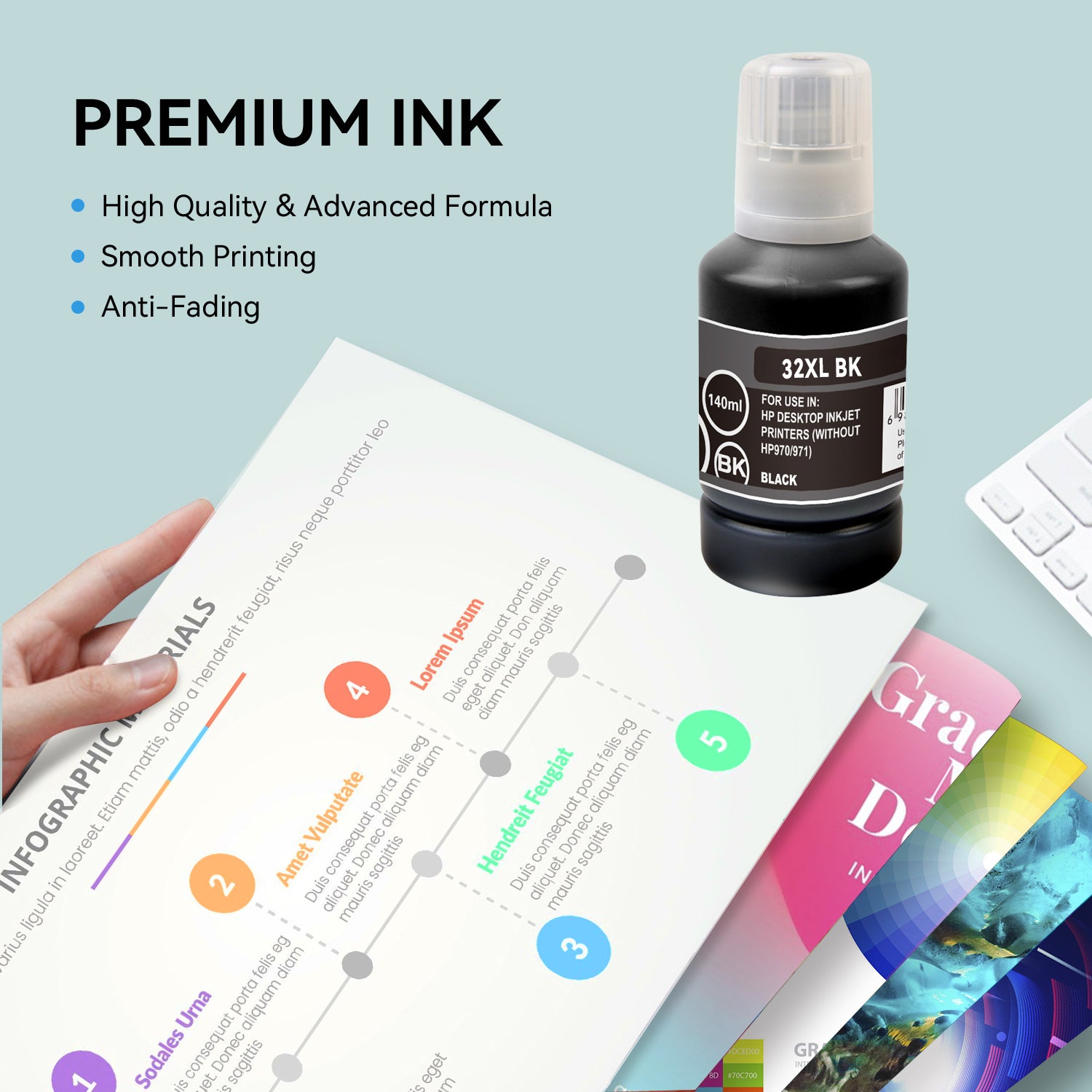 Compatible HP 32XL 1VV24AN Black Ink Bottle by Superink