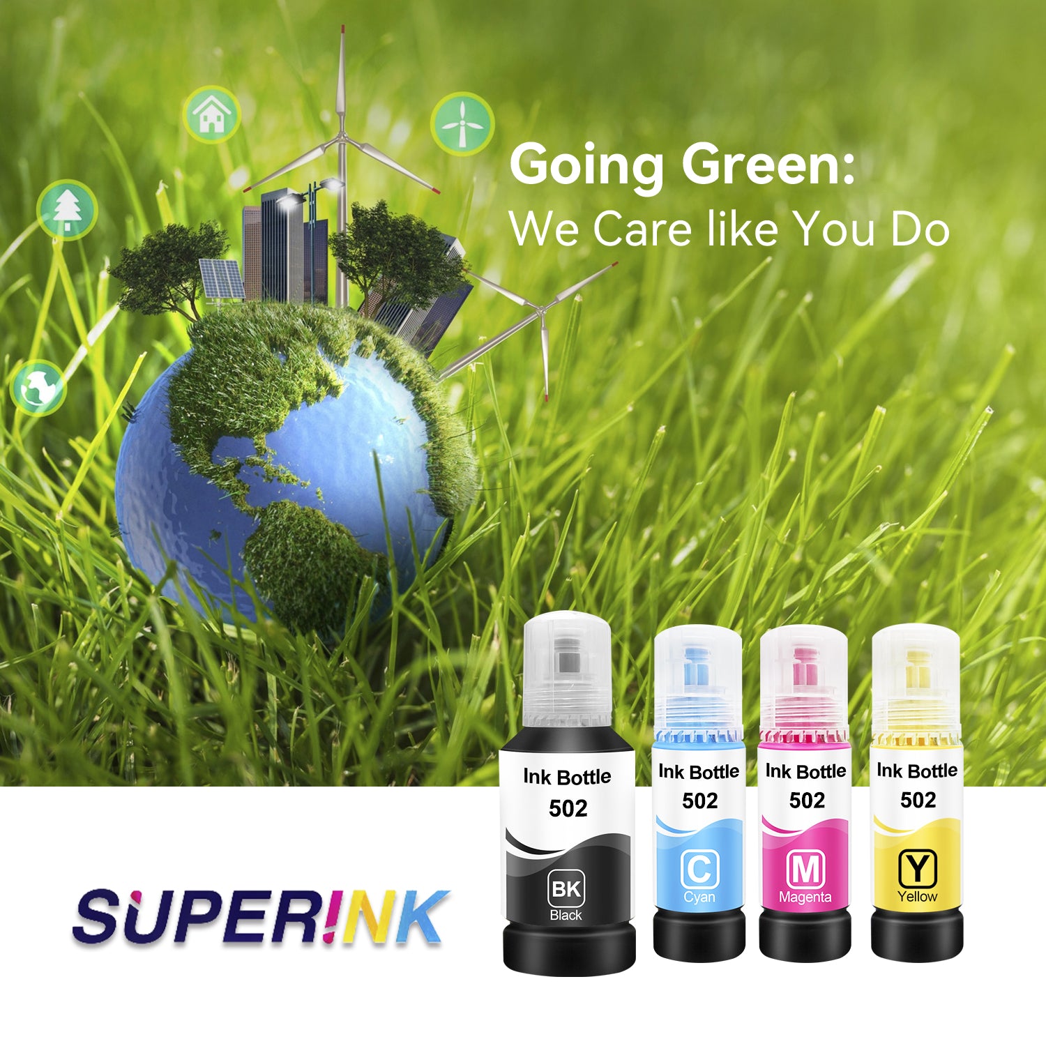 Compatible Epson T502 Combo Ink Bottle BK/C/M/Y