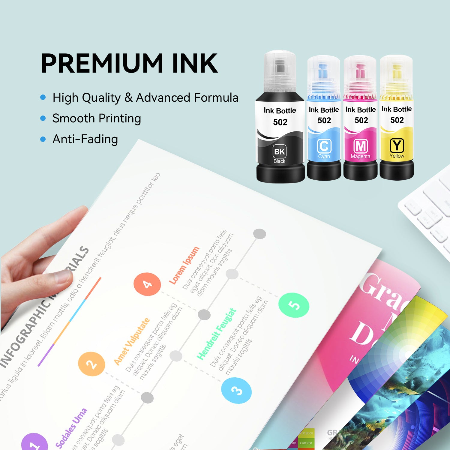 Compatible Epson T502 Combo Ink Bottle BK/C/M/Y