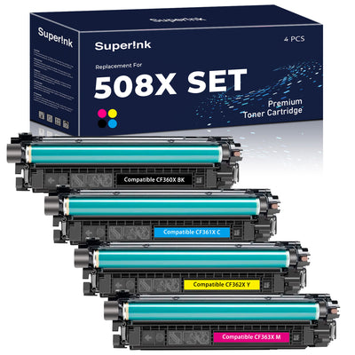 Compatible HP 508X Toner Cartridge Combo High Yield By Superink