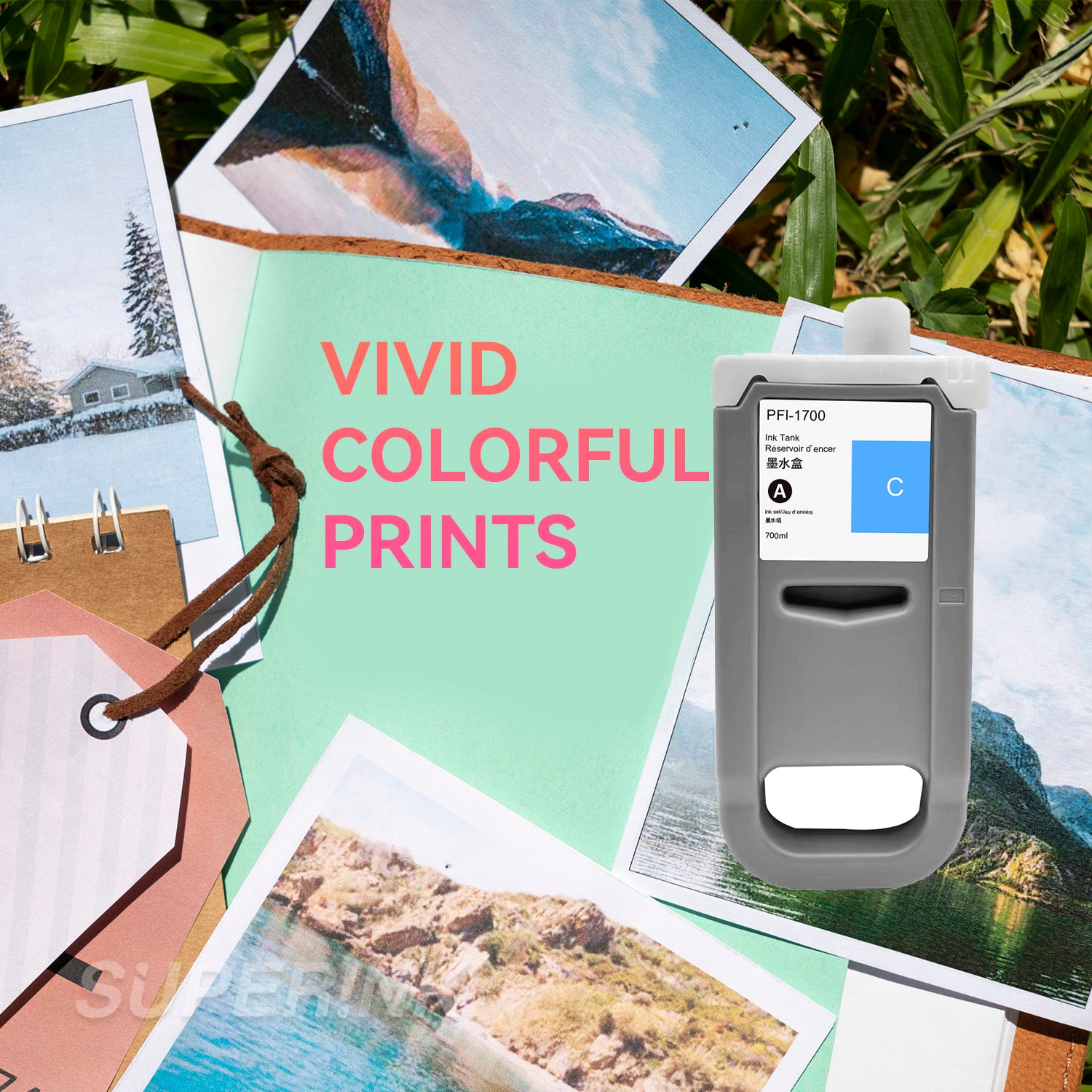 Compatible Canon PFI-1700 Cyan Ink Cartridge By Superink