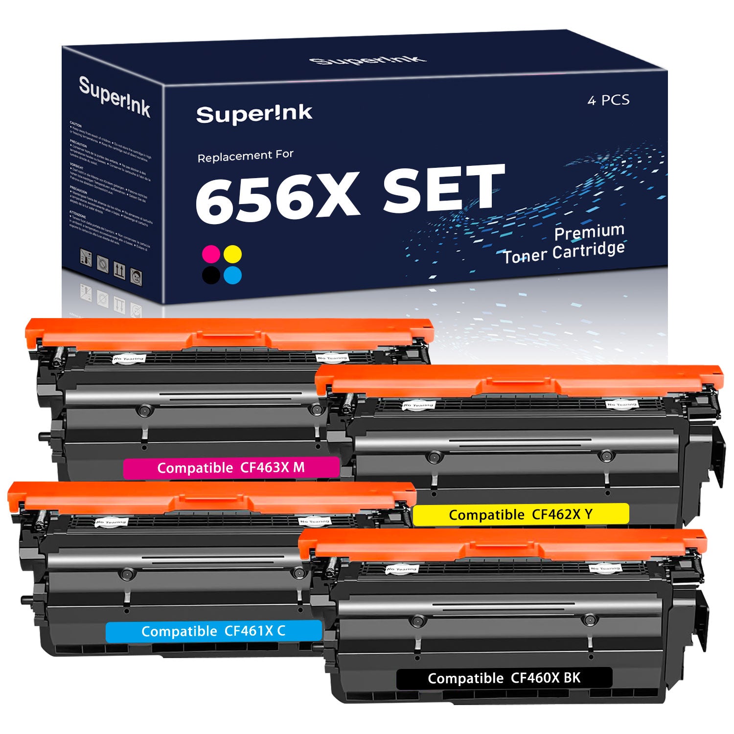 Compatible HP CF460X CF461X CF463X CF462X Toner Set By Superink