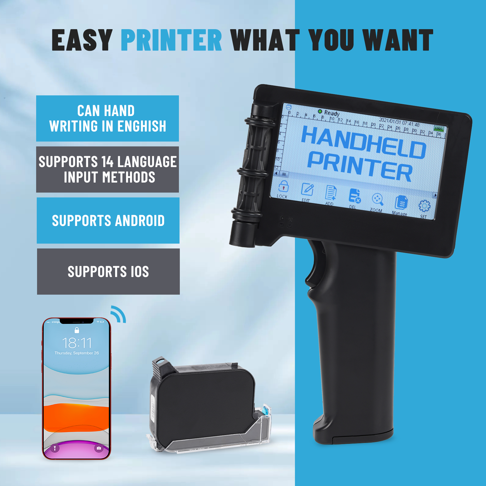 Handheld Printer Printer 12.7mm Print Height by Superink