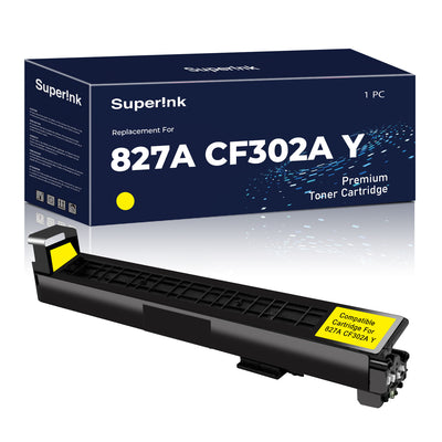 Compatible HP CF302A / HP 827A Yellow Toner Cartridge By Superink