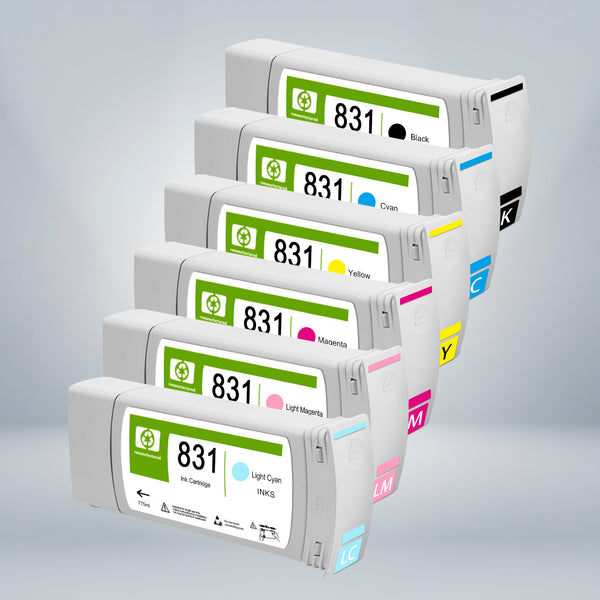 Compatible HP 831A 775ml Ink Combo BK/C/M/Y/LC/LM - Superink.ca