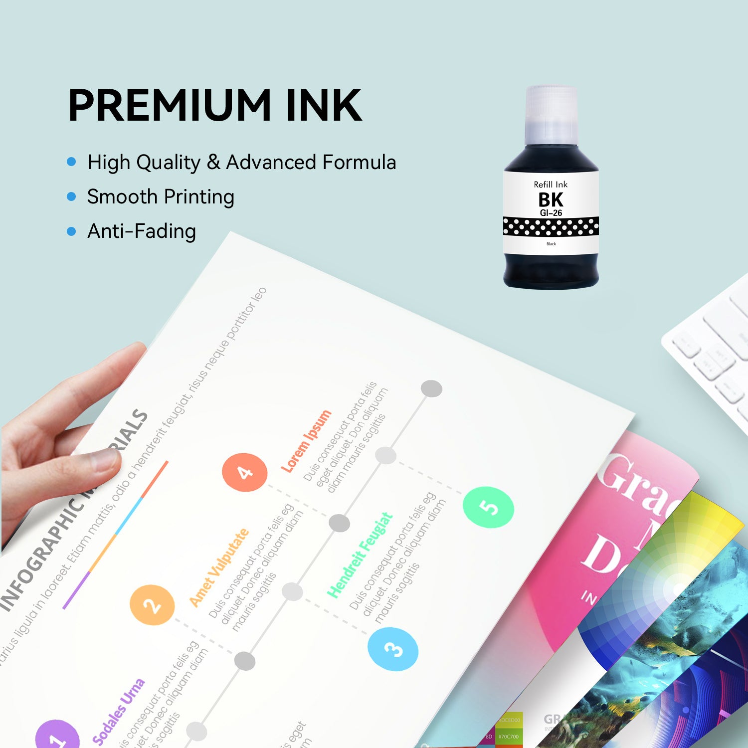 Compatible Canon GI-26 Pigment Black Ink Bottle