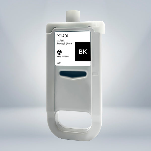 Compatible Canon PFI-706BK 700ml Black Ink - Superink.ca