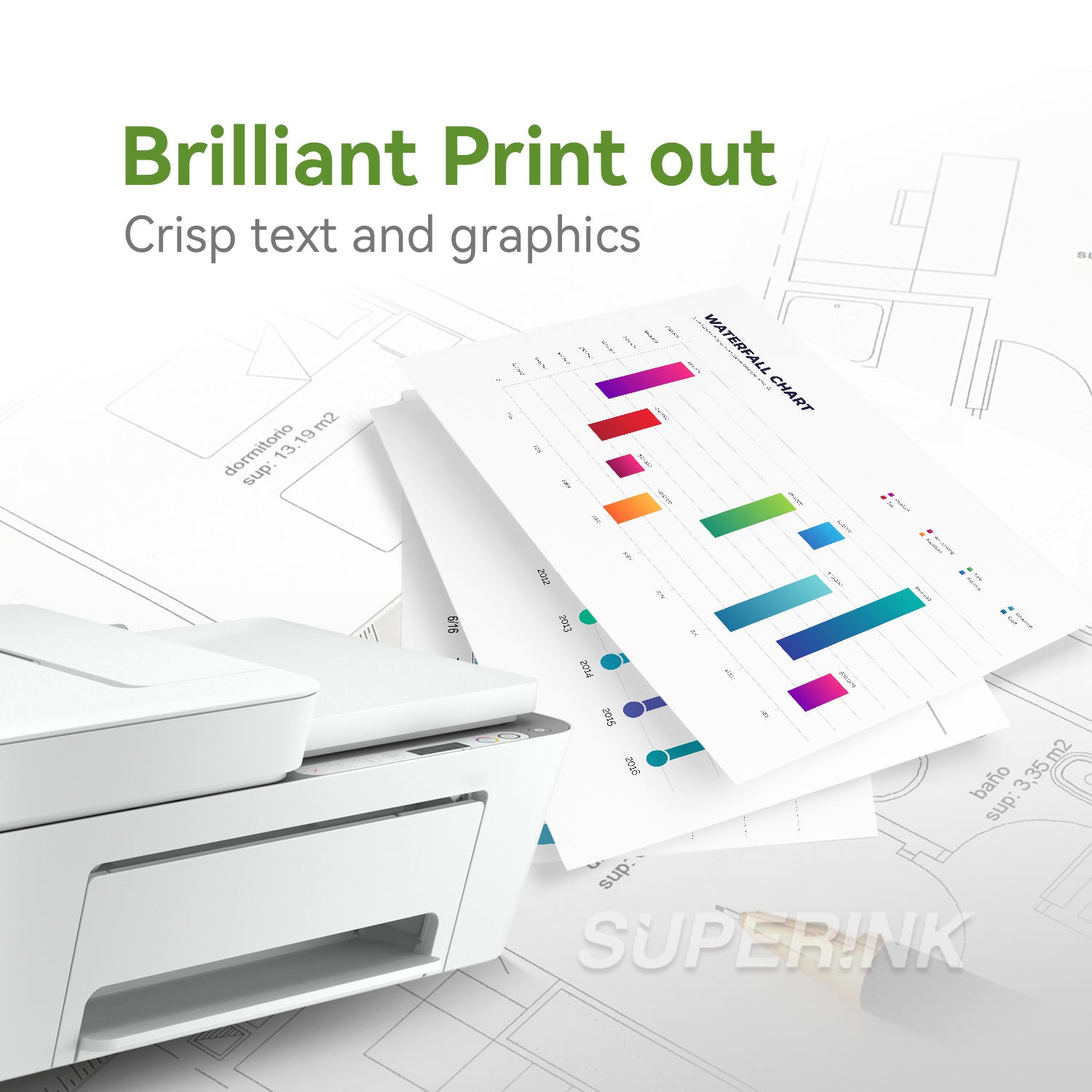 Compatible HP 67XL Tri-Color Ink Cartridge By Superink