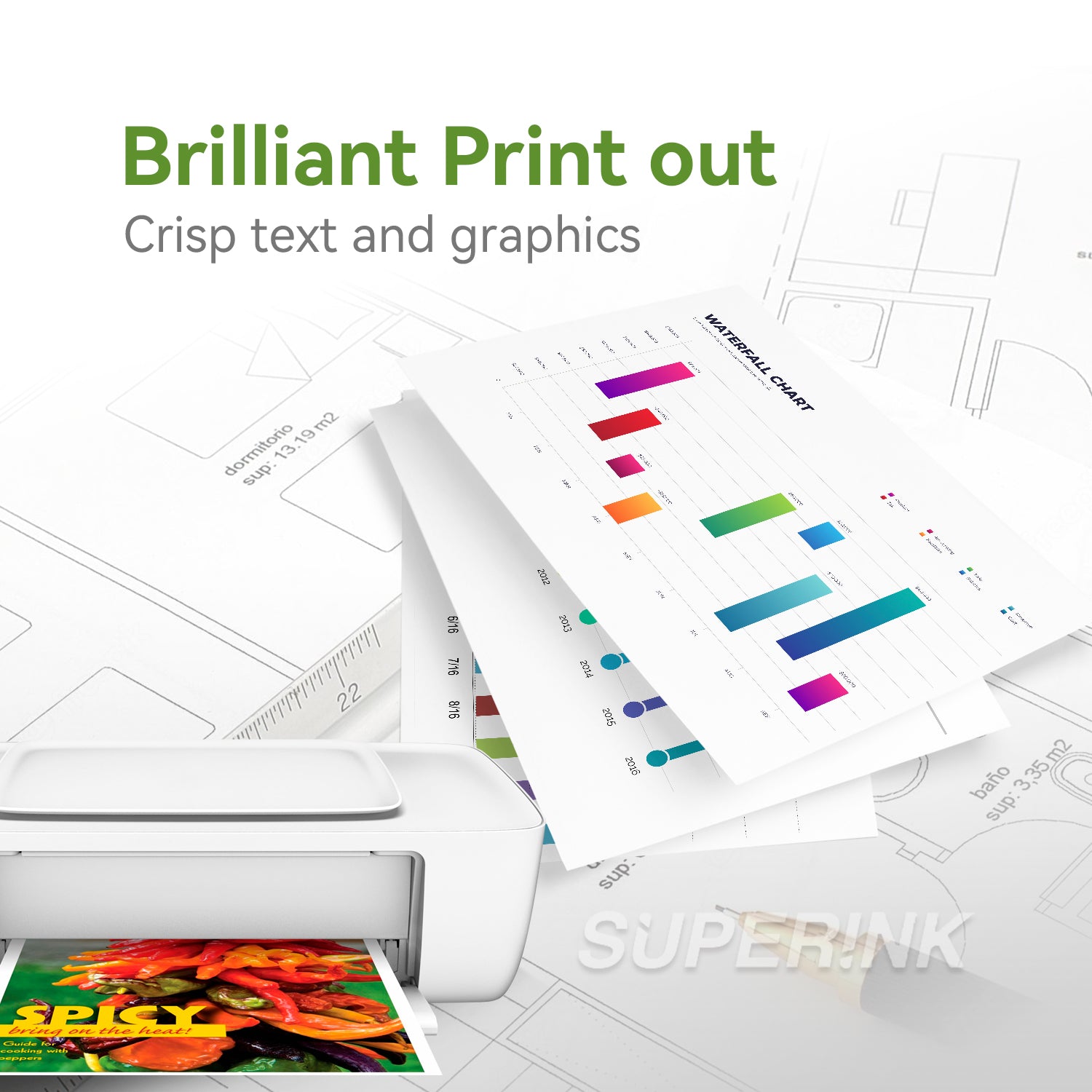 Compatible HP 63XL Ink Cartridge Combo Black/Tri-color By Superink