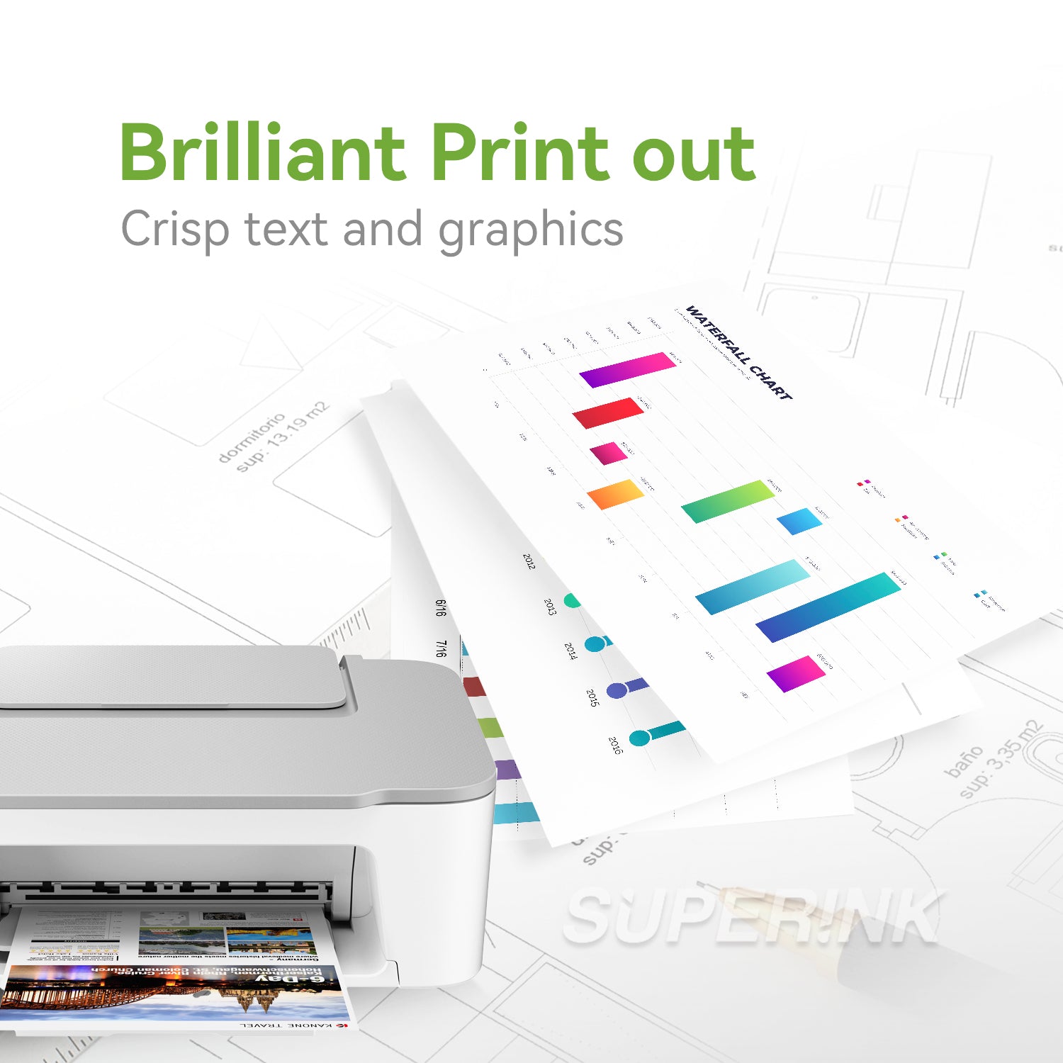 Compatible Canon PG-275XL CL-276XL Combo Inkjet Cartridge By Superink