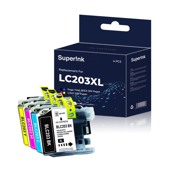 Compatible Brother LC203 / LC203XL Ink Cartridge Combo - Superink.ca