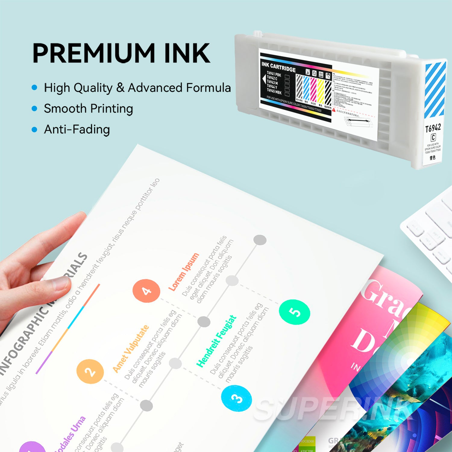 Compatible Epson T694200 Cyan Ink Cartridge By Superink