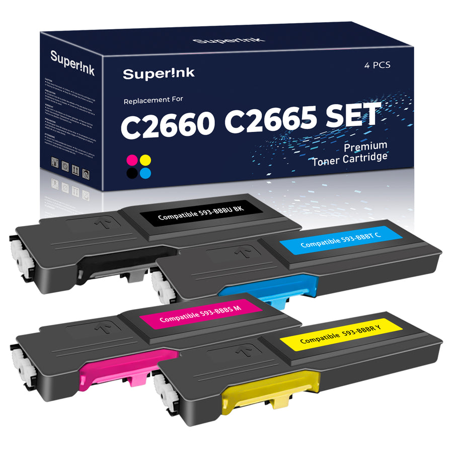 Compatible Dell C2660 / C2665 Toner Cartridge Combo