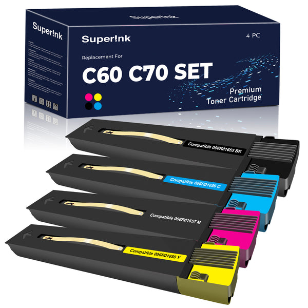 Compatible Xerox Color C60 / C70 Toner Combo BK/C/M/Y - Superink.ca