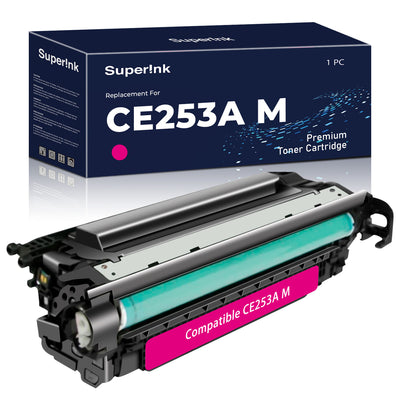 Compatible CE253A HP 504A Magenta Toner Cartridge By Superink