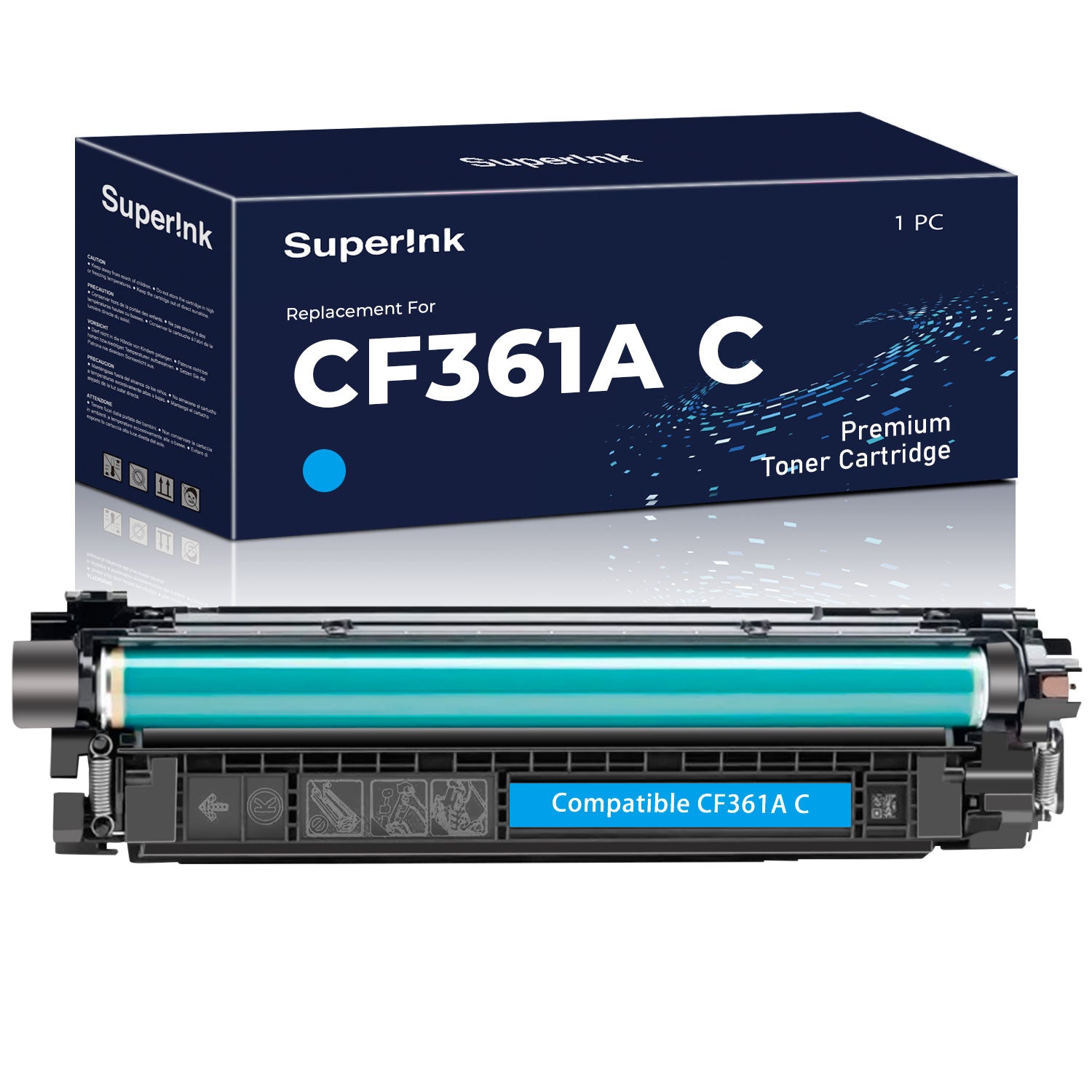 Cartouche de toner HP CF361A (508A) compatible Cyan By Superink