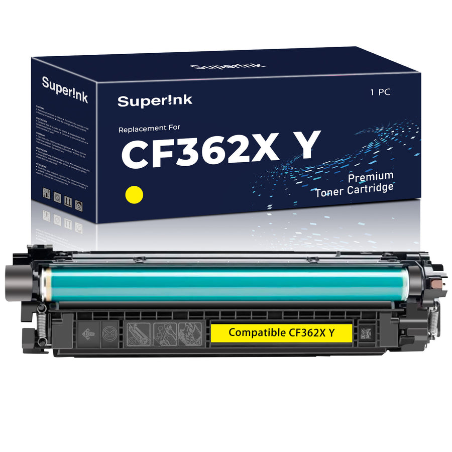 Cartouche de toner jaune HP CF362X compatible à haut rendement par Superink