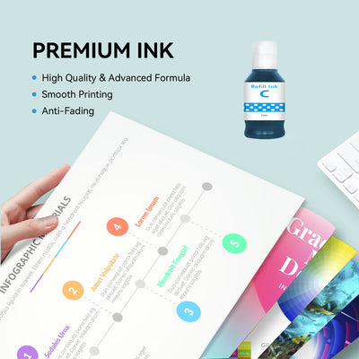 Compatible Canon GI-26 Pigment Cyan Ink Bottle by Superink