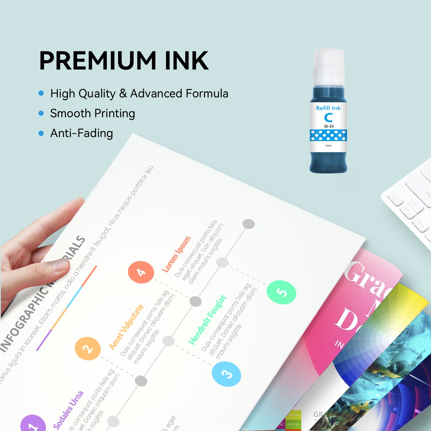 Compatible Canon GI-23 4670C001 Cyan Ink Bottle