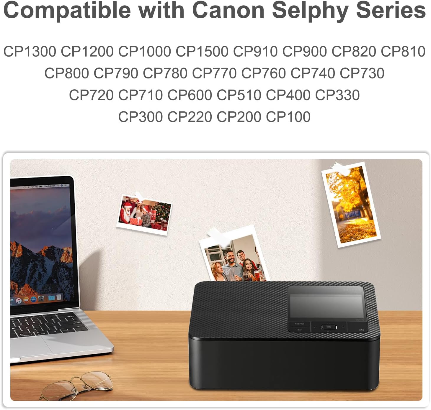 Compatible Canon Selphy KP-108IN 3-Color Ink & 108 Sheets 4x6" Paper