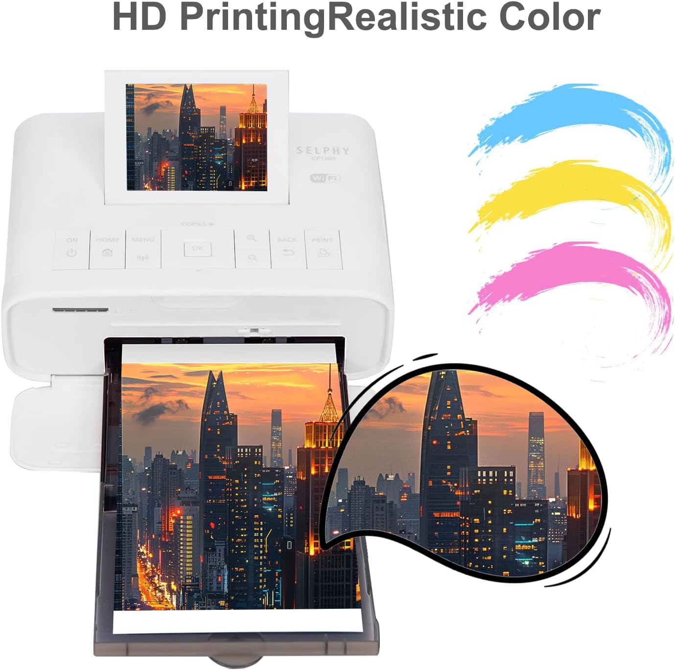 Compatible Canon Selphy KP-108IN 3-Color Ink & 108 Sheets 4x6" Paper
