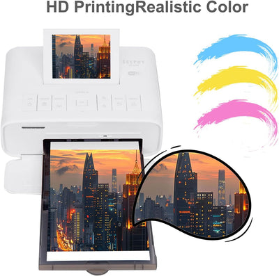 Compatible Canon Selphy KP-108IN 3-Color Ink & 108 Sheets 4x6" Paper