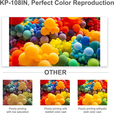 Compatible Canon Selphy KP-108IN 3-Color Ink & 108 Sheets 4x6" Paper