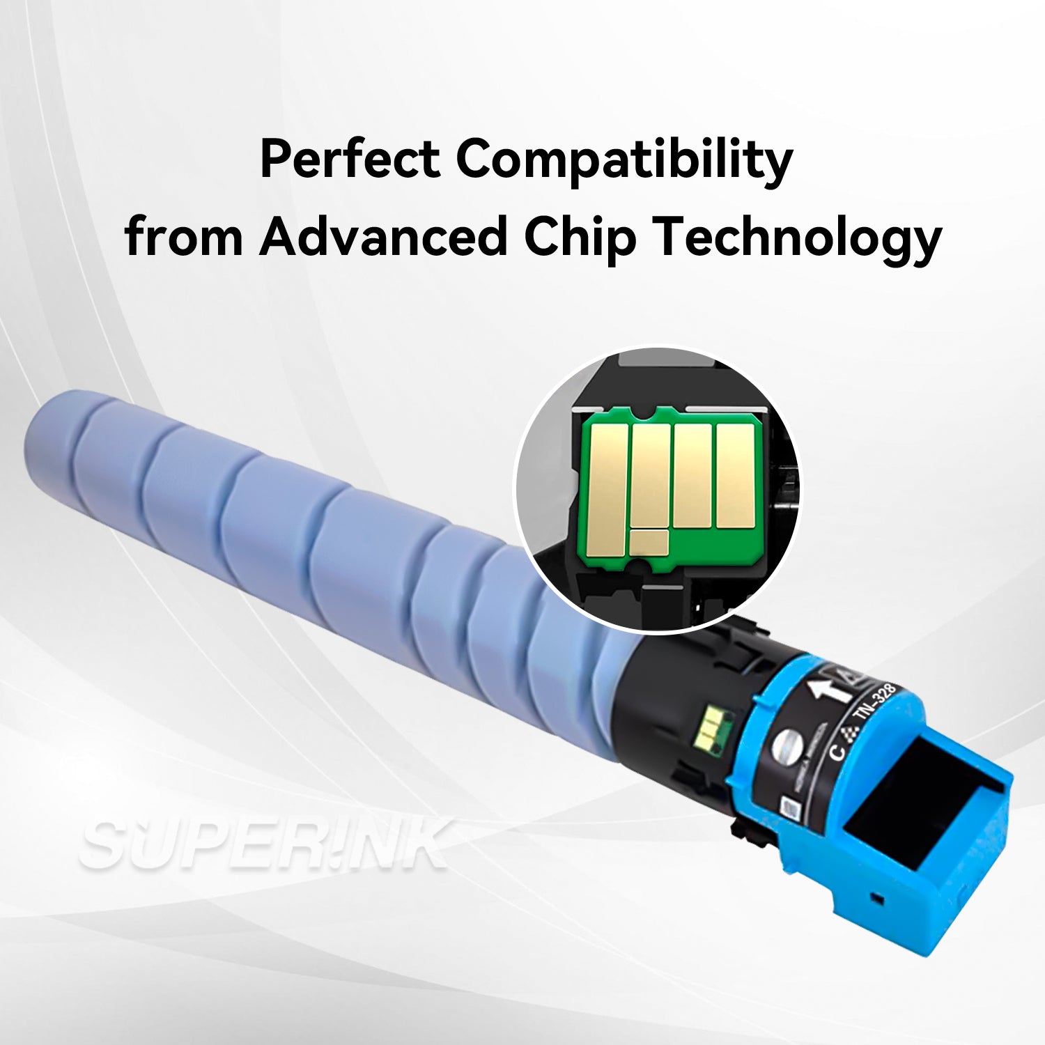 Compatible Konica Minolta TN-328C Cyan Toner Cartridge by Superink