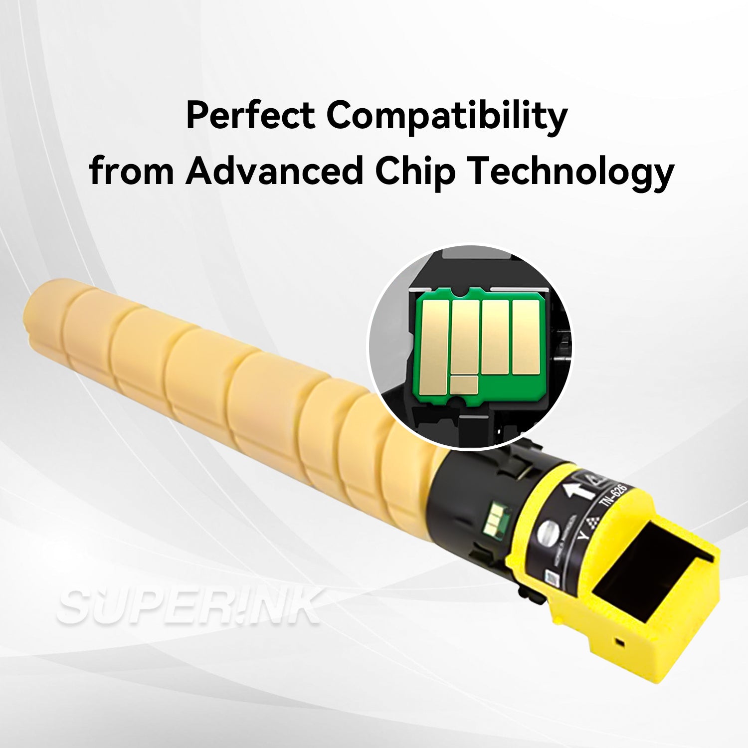 Compatible Konica Minolta TN-626Y Yellow Toner Cartridge by Superink