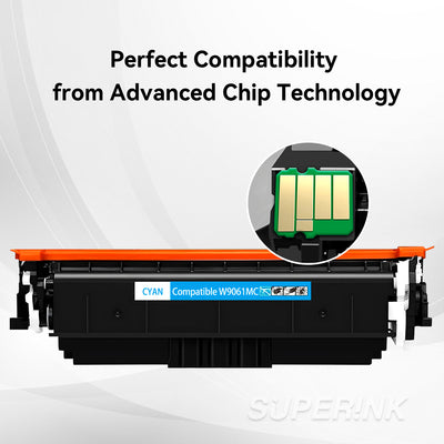 Compatible HP W9061MC Cyan Toner Cartridge