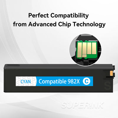 Compatible HP 982X T0B27A Cyan High Yield Inkjet Cartridge