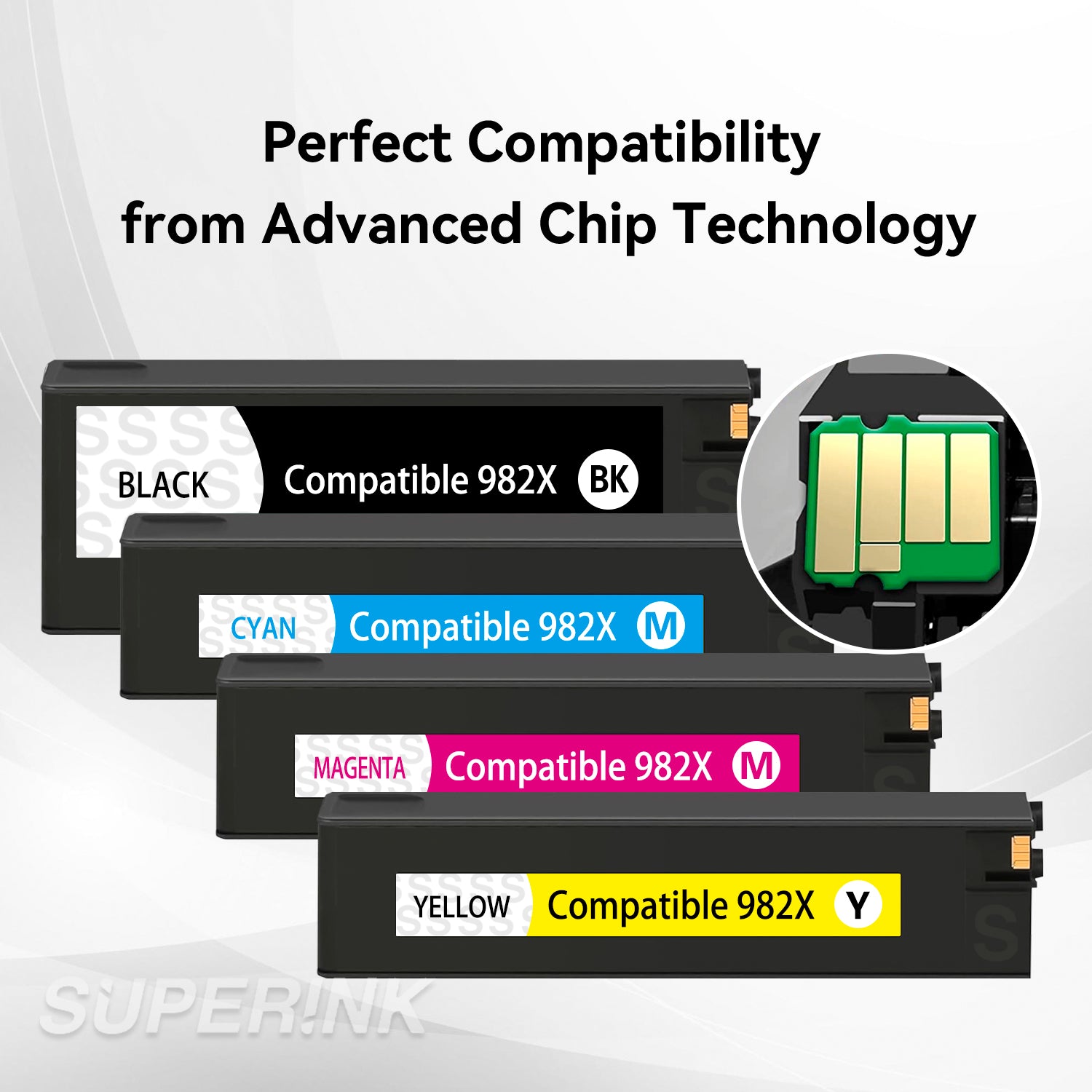 Compatible HP 982X High Yield Inkjet Cartridge Set BK/C/M/Y