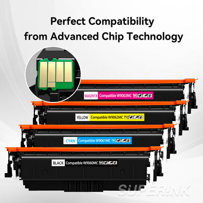 Compatible HP W9060MC W9061MC W9062MC W9063MC Toner Cartridge Set