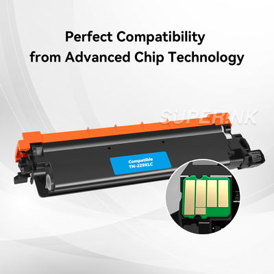 Compatible Brother TN229XL Cyan Toner WITH CHIP by Superink