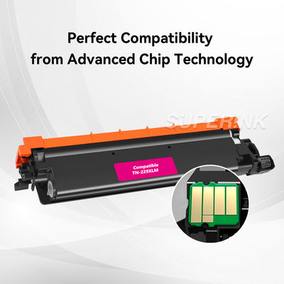 Compatible Brother TN229XL Magenta Toner WITH CHIP by Superink