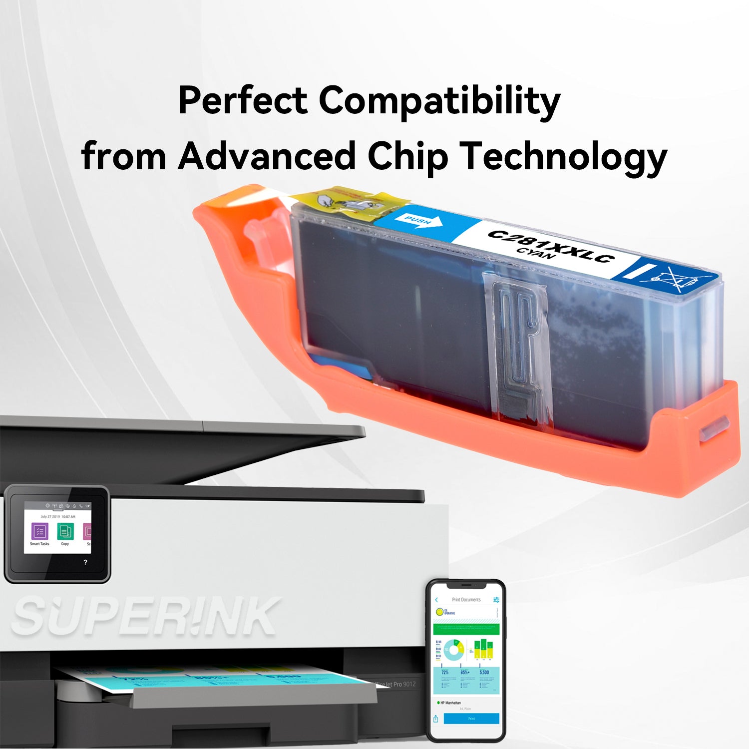 Compatible Canon CLI-281XXL (1980C001) Cyan Inkjet