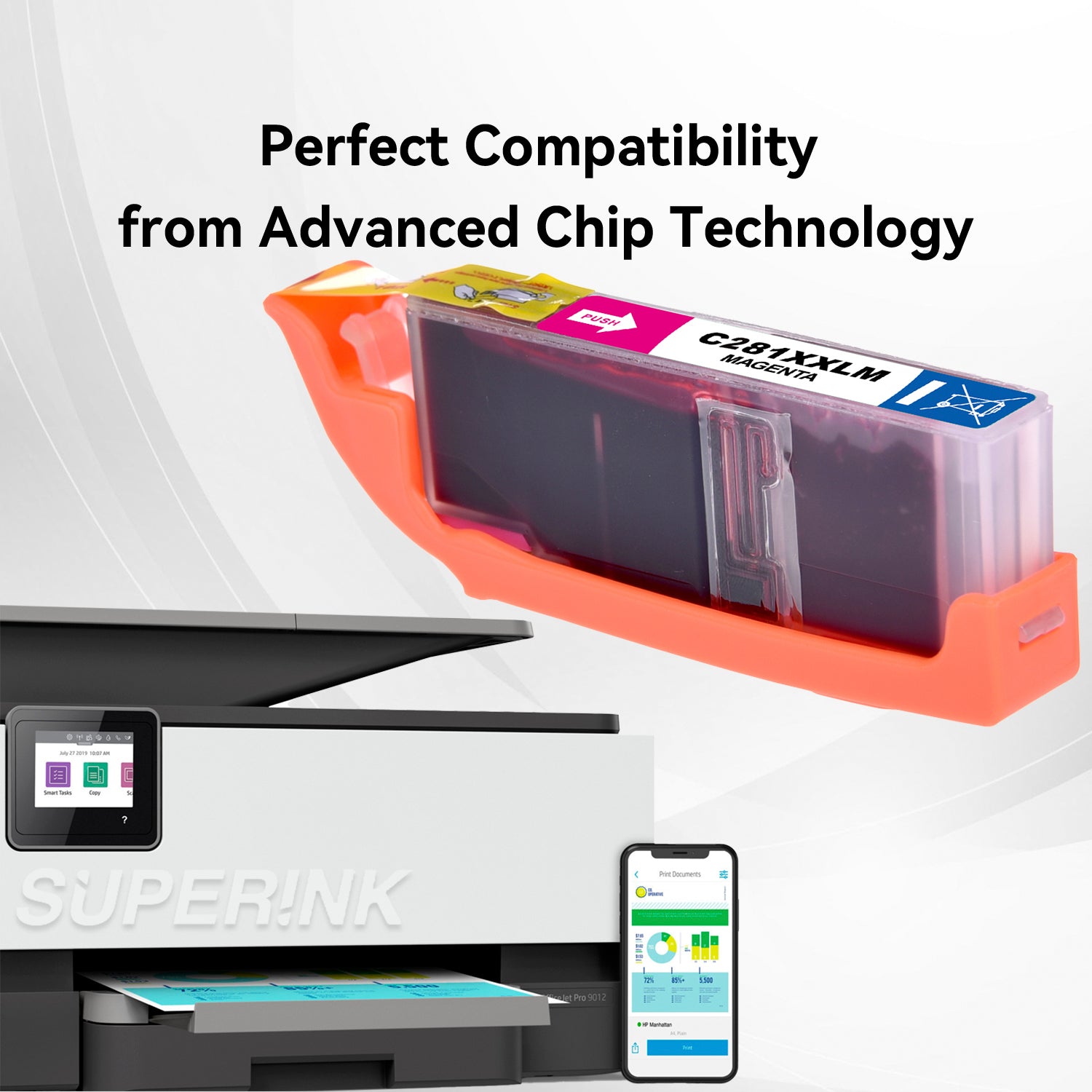 Compatible Canon CLI-281XXL (1981C001) Magenta Inkjet