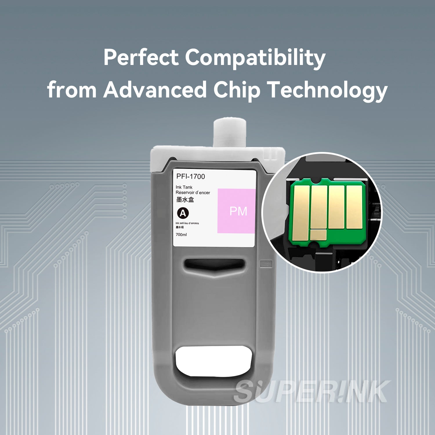 Compatible Canon PFI-1700 Photo Magenta Ink Cartridge By Superink