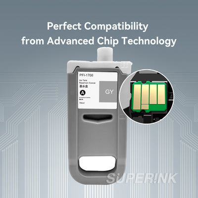 Compatible Canon PFI-1700 Grey Ink Cartridge By Superink