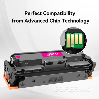 Compatible Canon 055H With Chip Magenta Toner By Superink