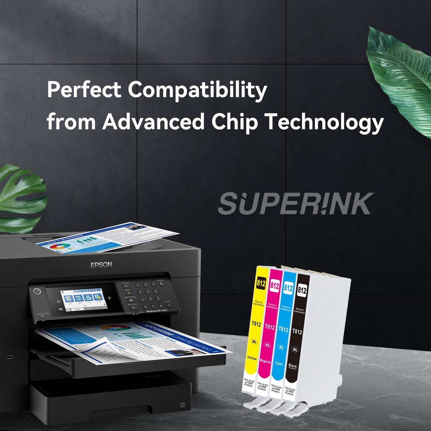 Compatible Epson T812XL Combo Ink Cartridge High Yield