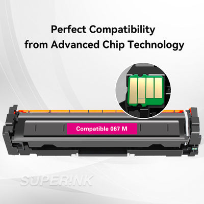 Compatible Canon 067 2350 Pages Magenta Toner Cartridge With Chip By Superink
