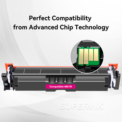 Compatible Canon 069 5500 Pages Magenta Toner Cartridge With Chip By Superink